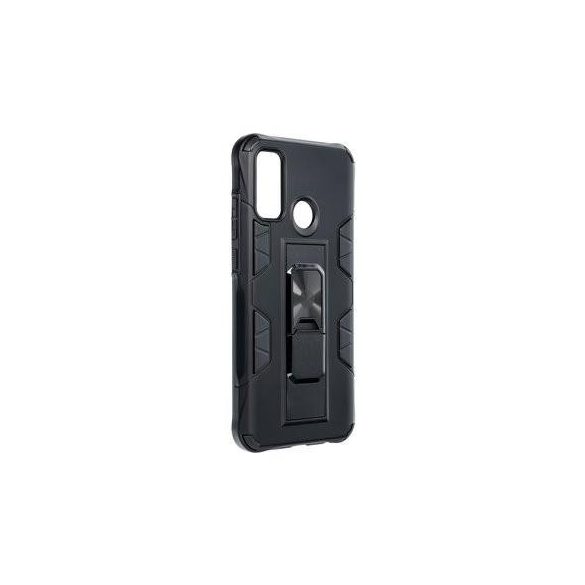 iPhone 12 Pro Max (6,7") ütésálló hátlap tok, kitámasztható, fekete, Forcell Defender