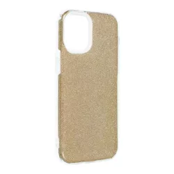   iPhone 12 Mini (5,4") szilikon tok, csillámos, hátlap tok, arany, Shining