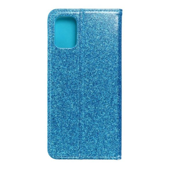 iPhone 12 Mini (5,4") kék csillámos mágneses könyvtok