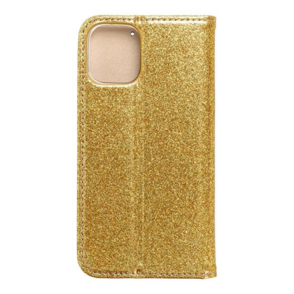 iPhone 12 Mini (5,4") arany csillámos mágneses könyvtok