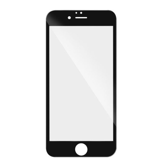 iPhone 12 / 12 Pro (6,1") előlapi üvegfólia, edzett, hajlított, fekete keret, 5D Full Glue