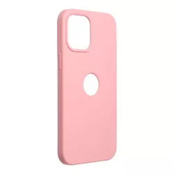  iPhone 12 Pro Max (6,7") szilikon tok, matt, velúr belső, kivágott, rózsaszín, Forcell Silicone
