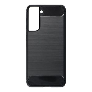 Samsung Galaxy S21 Plus szilikon tok, fekete, SM-G996, Carbon fiber