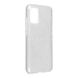   Samsung Galaxy A02S szilikon tok, csillámos, hátlap tok, ezüst, SM-A025, Shining