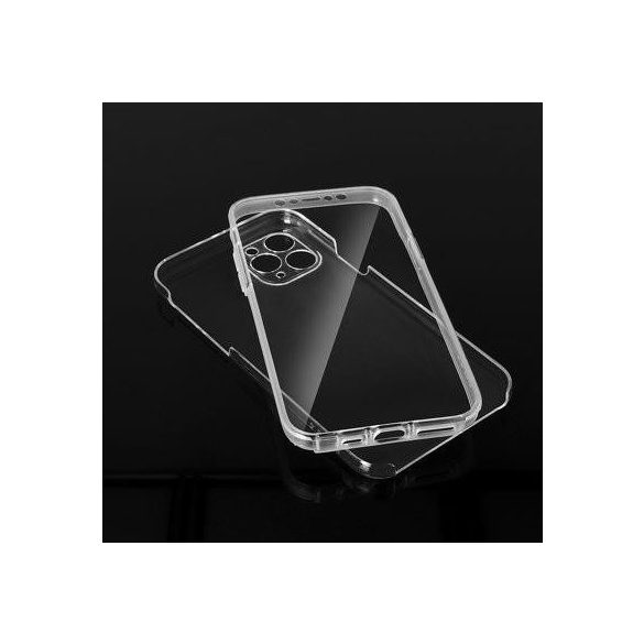 iPhone 13 Mini (5,4") átlátszó elő + hátlapi PC + TPU tok 360°