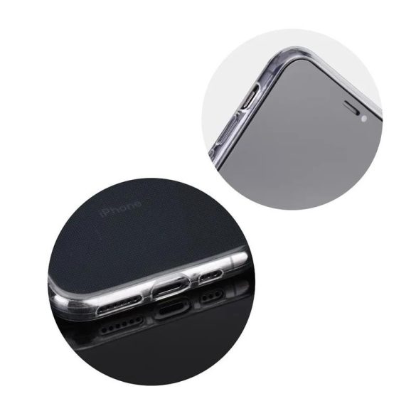 iPhone 13 Pro (6,1") szilikon tok, hátlap tok, átlátszó, 0.3mm, Super slim