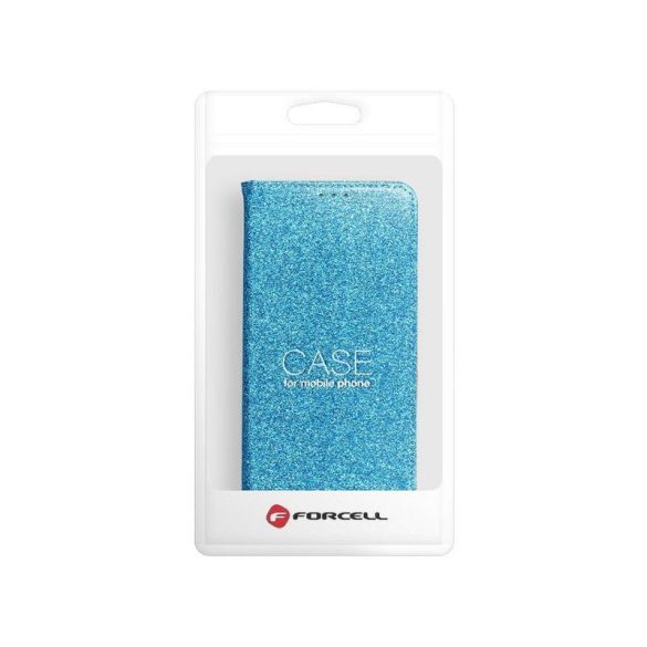 iPhone 13 Pro Max (6,7") kék csillámos mágneses könyvtok