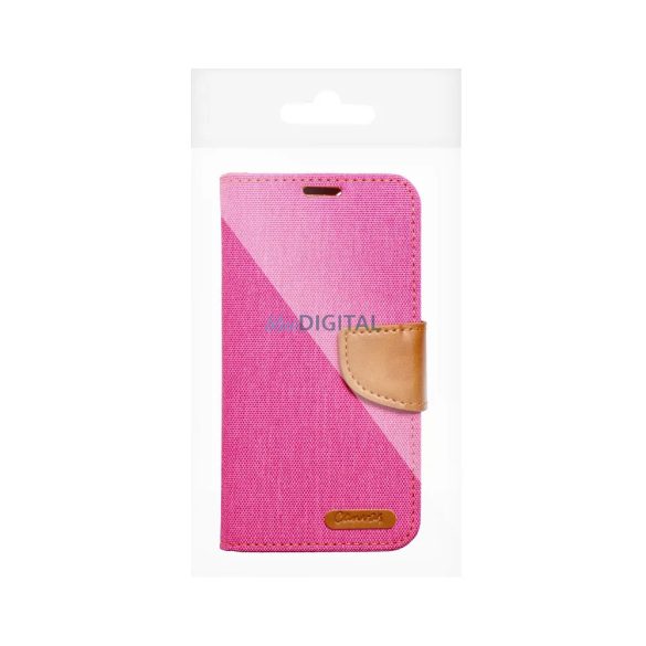 iPhone 13 Mini (5.4") telefon tok, könyvtok, oldalra nyíló tok, mágnesesen záródó, rózsaszín, Smart Canvas
