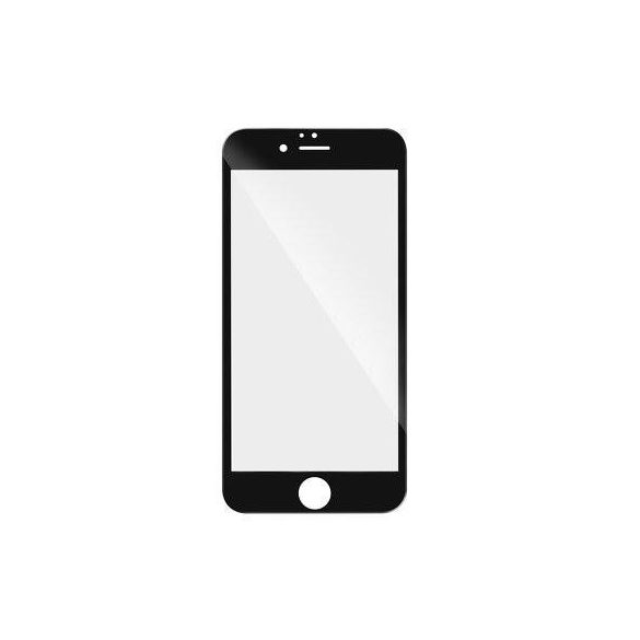 iPhone 13 Pro Max / 14 Plus (6,7") előlapi üvegfólia, edzett, hajlított, fekete keret, 5D Full Glue