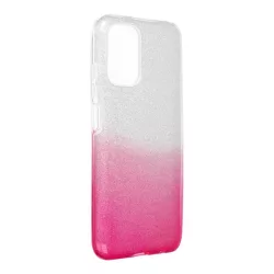   iPhone 13 Pro (6.1") szilikon tok, csillámos, hátlap tok, pink-ezüst, Shining