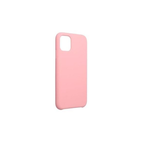 iPhone 13 Pro Max (6,7") szilikon tok, matt, velúr belső, rózsaszín, Forcell Silicone