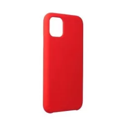   iPhone 13 Pro Max (6,7") szilikon tok, matt, velúr belső, piros, Forcell Silicone