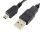 Mini USB fekete adatkábel 3M Mini USB fekete adatkábel 3M