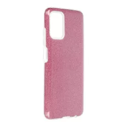   Samsung Galaxy A03s szilikon tok, csillámos, hátlap tok, pink, SM-A037, Shining
