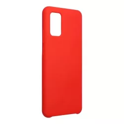  Samsung Galaxy A03s szilikon tok, matt, velúr belső, piros, SM-A037, Forcell Silicone