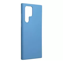   Samsung Galaxy S22 Plus szilikon tok, matt, velúr belső, kék, SM-S906, Forcell Silicone
