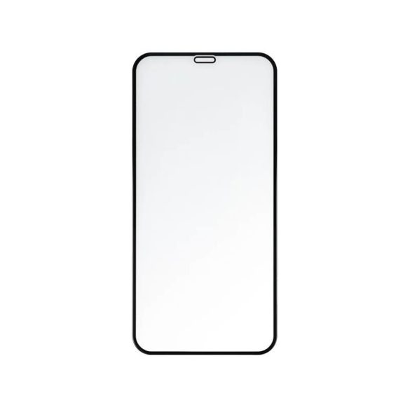 iPhone 13 / 13 Pro / 14 (6.1") előlapi üvegfólia, edzett, hajlított, fekete keret, 9H, 5D Full Glue (Privacy)