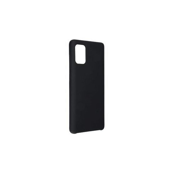 iPhone 12 Pro Max (6,7") szilikon tok, matt, velúr belső, fekete, Forcell Silicone