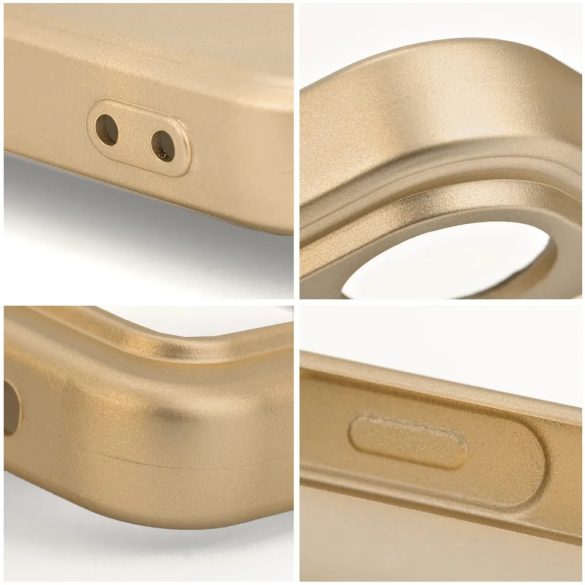iPhone 12 / 12 Pro (6,1") hátlap tok, TPU tok, arany, Metallic