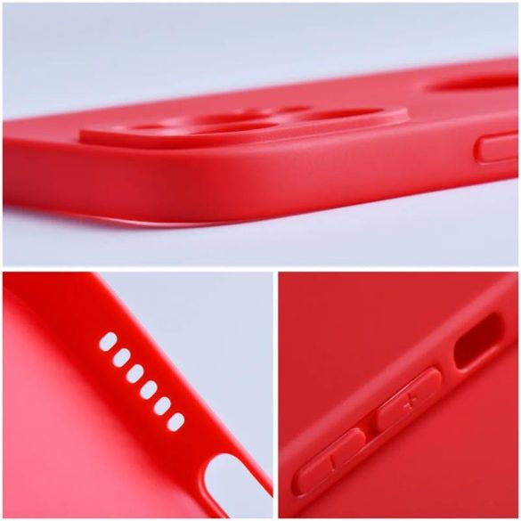 iPhone 14 Pro Max (6.7") szilikon tok, matt, piros, Forcell Soft