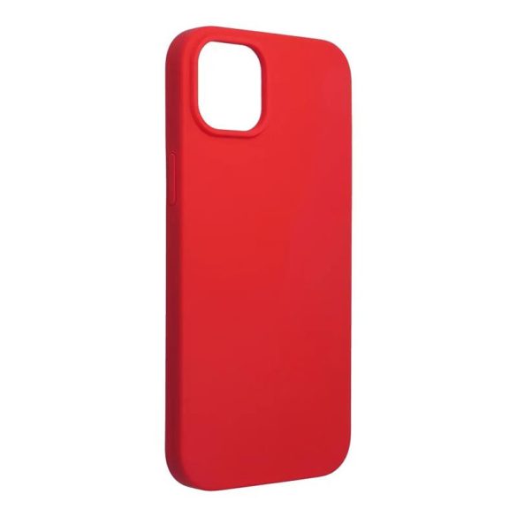 iPhone 14 Pro Max (6,7") szilikon tok, matt, velúr belső, piros, Forcell Silicone