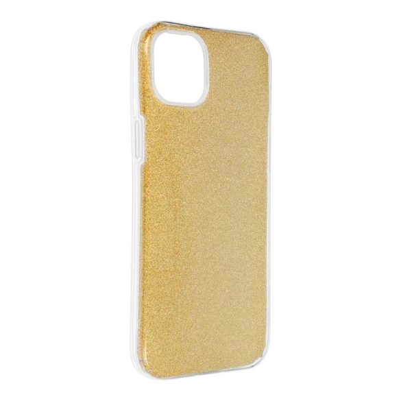 iPhone 14 Pro Max (6.7") szilikon tok, csillámos, hátlap tok, arany, Shining