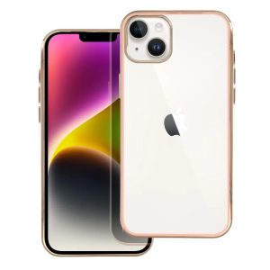 iPhone 14 Pro Max (6.7") szilikon tok, hátlap tok, TPU tok, rózsaszín keret, Lux