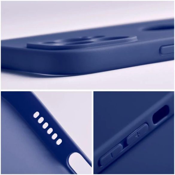 iPhone 14 Plus (6.7") szilikon tok, matt, kék, Forcell Soft