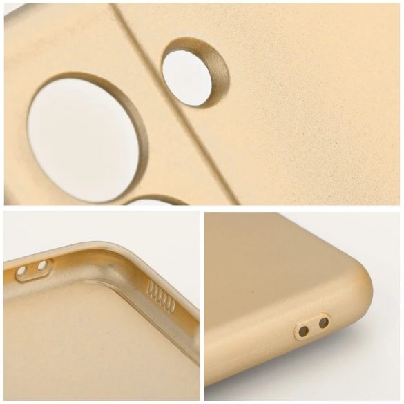 iPhone 14 (6,1") hátlap tok, TPU tok, arany, Metallic