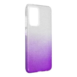   Samsung Galaxy A23 4G / 5G szilikon tok, csillámos, hátlap tok, lila-ezüst, SM-A235, SM-A236, Shining