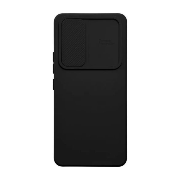 Samsung Galaxy F23 / M23 hátlap tok, TPU tok, kamera védővel, fekete, SM-F236, SM-M236, Slide