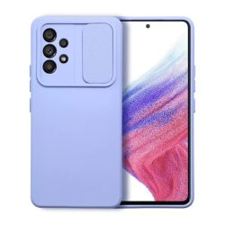   Samsung Galaxy A23 / M13 / M23 / F23 hátlap tok, TPU tok, kamera védővel, lila, SM-A235, SM-M135, SM-M235, SM-F235, Slide
