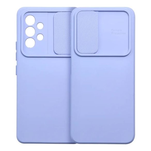 Samsung Galaxy F23 / M23 hátlap tok, TPU tok, kamera védővel, lila, SM-F236, SM-M236, Slide