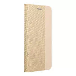   Samsung Galaxy S23 Plus telefon tok, könyvtok, oldalra nyíló tok, mágnesesen záródó, arany, SM-S916, Sensitive Book