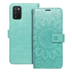   Samsung Galaxy S23 Plus telefon tok, könyvtok, oldalra nyíló tok, mágnesesen záródó, zöld, mandala, SM-S916, Forcell Mezzo