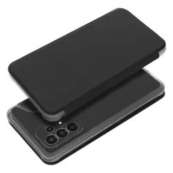   Samsung Galaxy S23 Plus telefon tok, könyvtok, oldalra nyíló tok, mágnesesen záródó, fekete, SM-S916, Forcell Piano