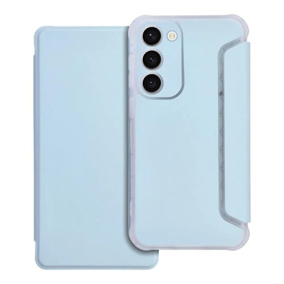 Samsung Galaxy S23 Plus telefon tok, könyvtok, oldalra nyíló tok, mágnesesen záródó, kék, SM-S916, Forcell Piano