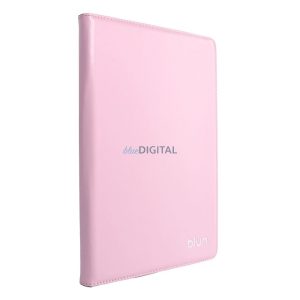 Univerzális 10"-10.5" tablet könyvtok, ECO bőr borítás / mikroszálas belső, rózsaszín, Blun