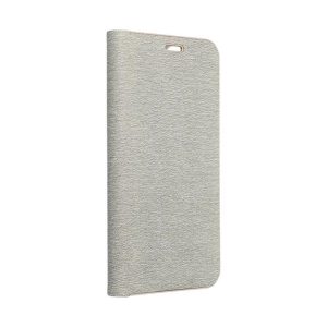 Samsung Galaxy A54 telefon tok, könyvtok, oldalra nyíló tok, mágnesesen záródó, szürke, SM-A546, Luna Book