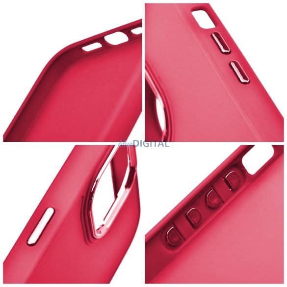 Samsung Galaxy A14 hátlap tok, TPU tok, bordó/piros, SM-A146, Frame
