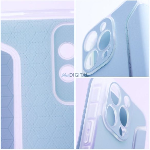 Samsung Galaxy A14 4G/5G telefon tok, könyvtok, oldalra nyíló tok, mágnesesen záródó, kék, SM-A145, SM-A146, Forcell Piano