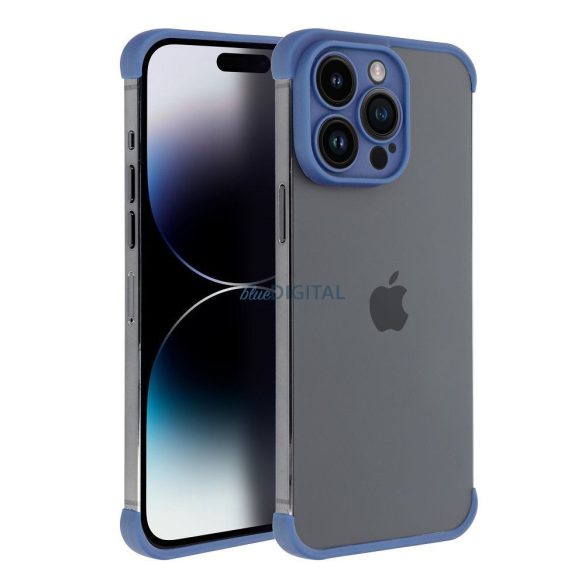 iPhone 14 Pro (6.1") keret tok, TPU tok, kameravédelem, kék, Mini Bumpers