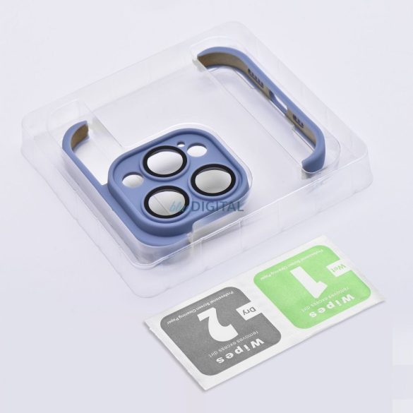 iPhone 12 Pro (6.1") keret tok, TPU tok, kameravédelem, kék, Mini Bumpers