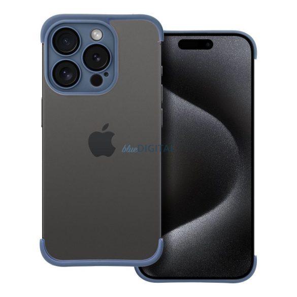 iPhone 13 Pro (6.1") keret tok, TPU tok, kameravédelem, kék, Mini Bumpers
