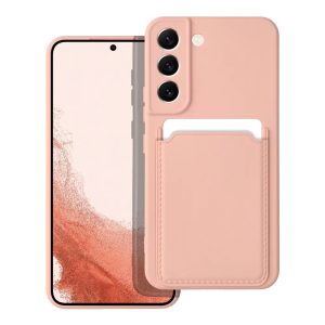 Xiaomi Redmi Note 12 5G / Poco X5 szilikon tok, hátlap tok, bankkártya tartós, rózsaszín / barackvirág, Card