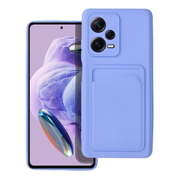 Xiaomi Redmi Note 12 Pro Plus szilikon tok, hátlap tok, bankkártya tartós, lila, Card