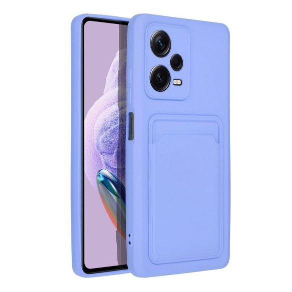 Xiaomi Redmi Note 12 Pro Plus szilikon tok, hátlap tok, bankkártya tartós, lila, Card