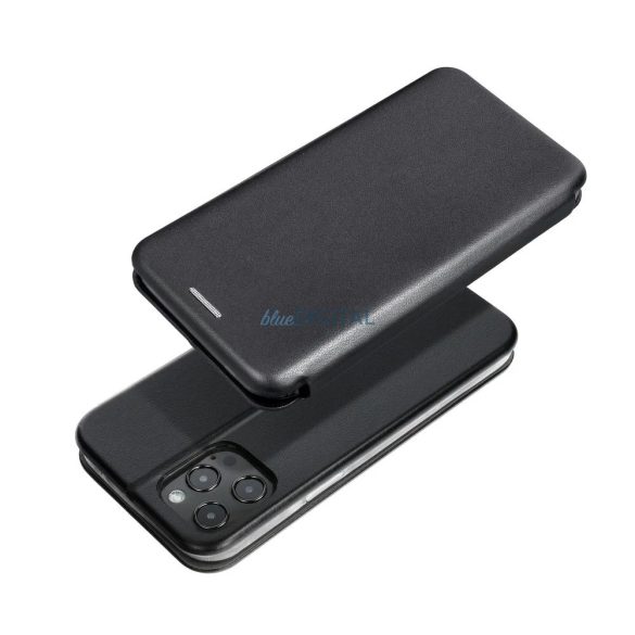 Xiaomi Redmi Note 12 5G / Poco X5 telefontok, könyvtok, mágneszáras, flip tok, szilikon keretes, fekete, Forcell Elegance
