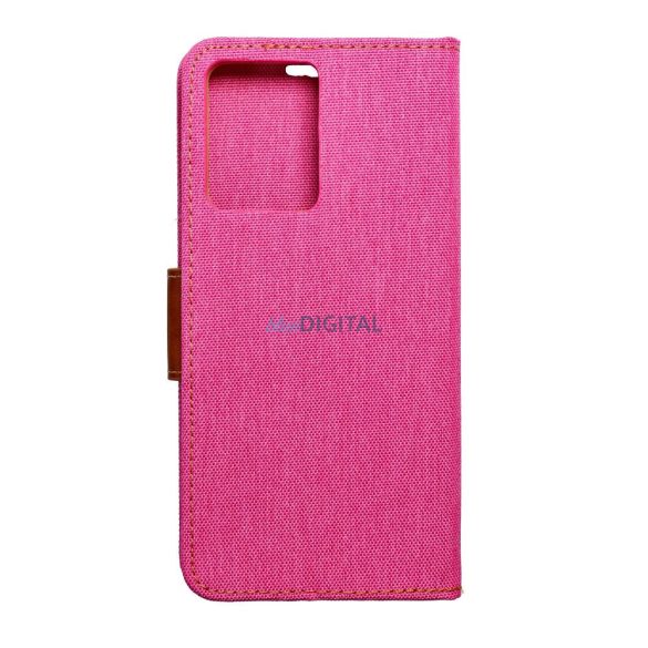 Xiaomi Redmi Note 12 Pro Plus telefon tok, könyvtok, oldalra nyíló tok, mágnesesen záródó, rózsaszín, Smart Canvas