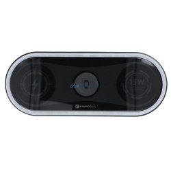   Vezeték nélküli (Wireless) töltő pad, Qi töltés, 15W / 3A, LED fénnyel, fekete, Forcell F-Energy Ellipse